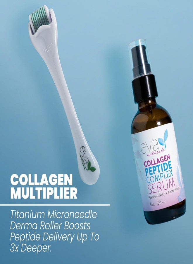 إيفا ناتشورالز مجموعة سيروم إيفا ناتشورالز ببتيد كومبلكس + ديرما رولر بإبر دقيقة - أداة ديرما تيتانيوم 0.25 مم للوجه وفروة الرأس مع سيروم ببتيد للوجه وديرما رولر - Image 2